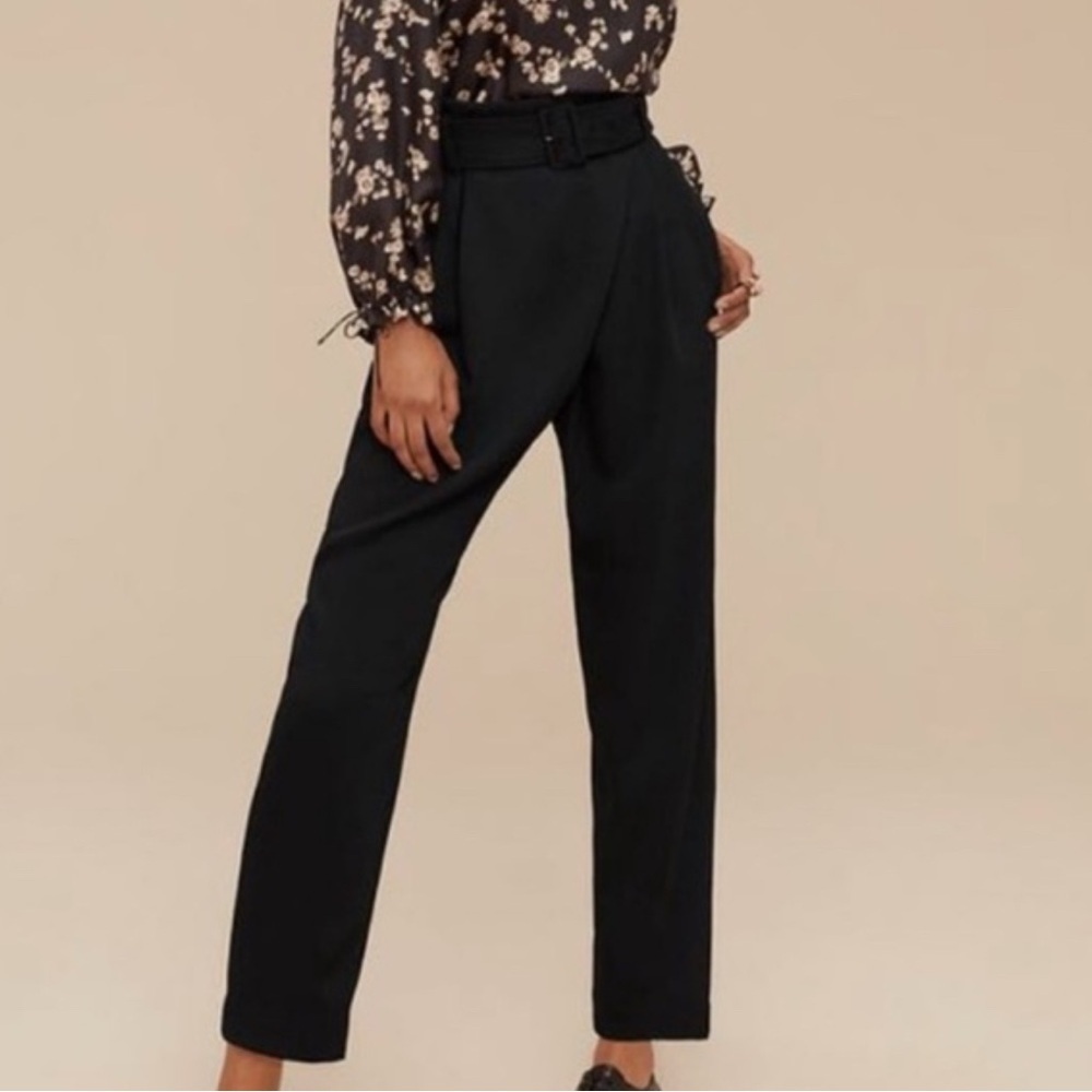 Wilfred Musseaux Black High-Waisted Trousers